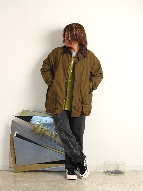 USED】OIL OUT BARBOUR CLASSIC BEAUFORT LIGHT KHAKI OLIVE size42 ...