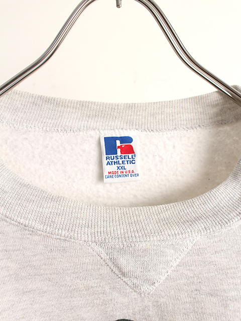 USED】90s RUSSELL ATHLETIC CREW NECK SWEAT LIGHT GRAY 'JCSC 