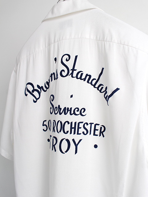 50s Seroice Bowling Shirt オープンカラー レーヨンボウリングシャツ USED