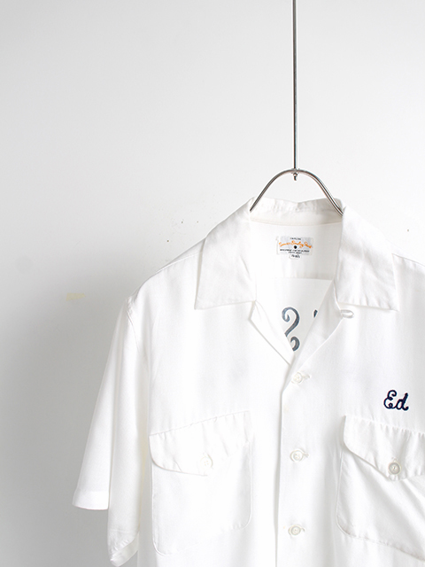 50s Seroice Bowling Shirt オープンカラー レーヨンボウリングシャツ USED