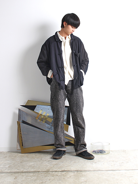 90s Levi's 501 USA製 ギャラクティックウォッシュ ブラックデニムパンツ リーバイス USED