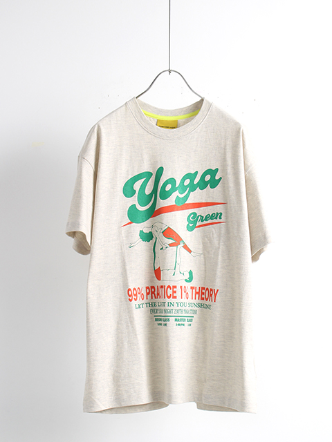 コンニチハボンジュール ヨガ Tシャツ