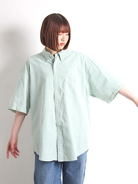 ラルフローレン 半袖ボタンダウンシャツ BIG SHIRT ビッグシャツ USED