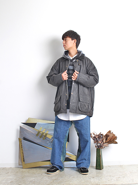 Barbour 旧3ワラント BEAUFORT ブラック サイズ46 バブアー ビューフォート