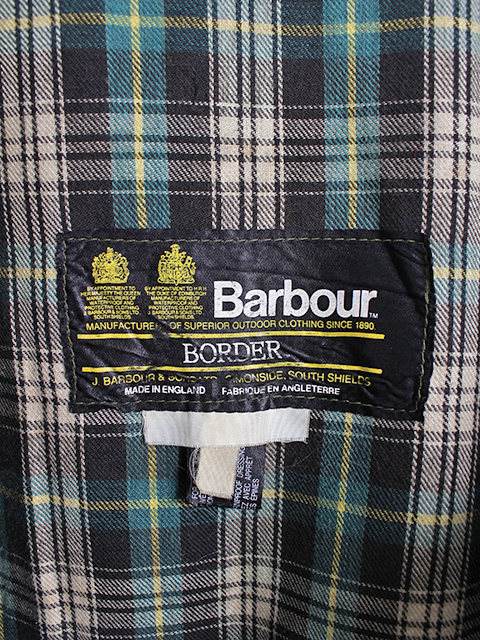 Barbour 2ワラント BORDER オリーブ サイズ44 バブアー ボーダー