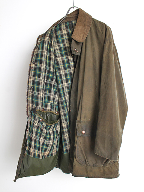 Barbour 2ワラント BORDER オリーブ サイズ44 バブアー ボーダー