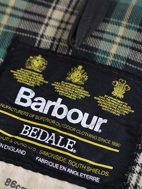 Barbour BEDALE Sage サイズ34 旧3ワラント 4ポケット バブアー ビデイル セージ