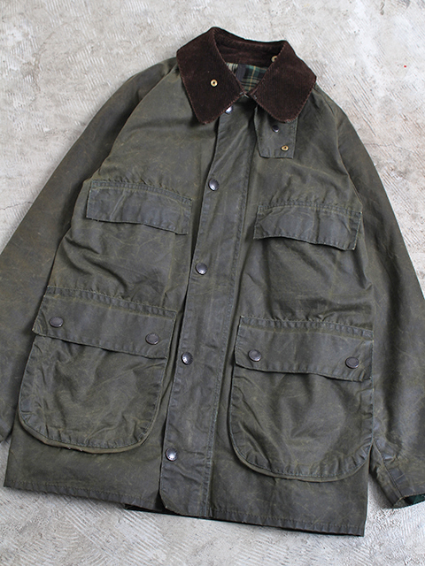 Barbour BEDALE Sage サイズ34 旧3ワラント 4ポケット バブアー ビデイル セージ