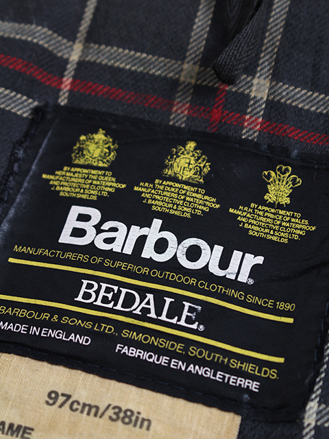 Barbour 4pocket BEDALE Navy サイズC38 旧3ワラント バブアー 4ポケット ビデイル ネイビー