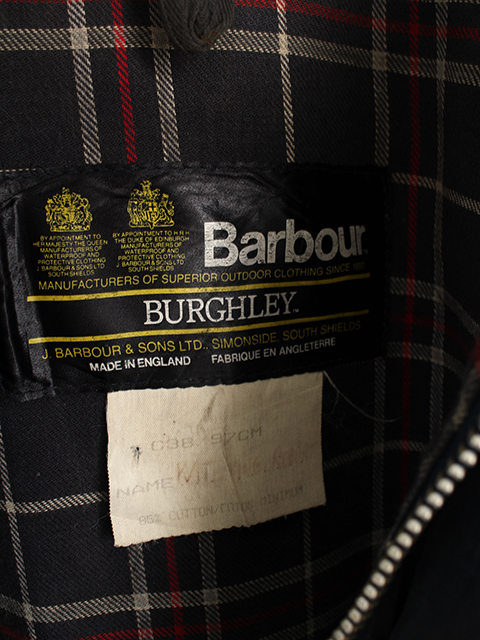 2WARRANT BARBOUR BURGHLEY-NAVY 38 2ワラントバブアーバーレーネイビー38