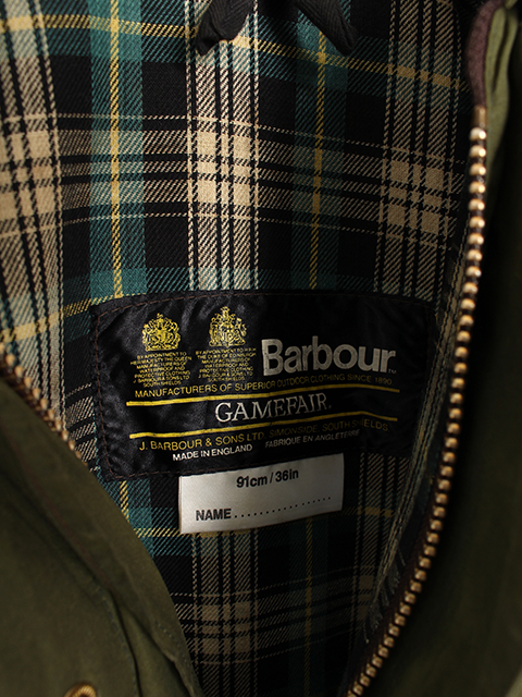 2WARRANT BARBOUR GAMEFAIR-OLIVE 36 2ワラントバブアーゲームフェア-オリーブ36