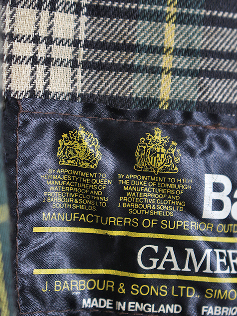 Barbour 2ワラント GAMEFAIR オリーブ サイズ36 バブアー ゲームフェア