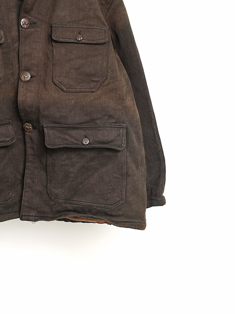 30s～FRENCH COTTON PIQUE HUNTING JACKET ANIMAL BUTTON-OIKOS 毎日を ...