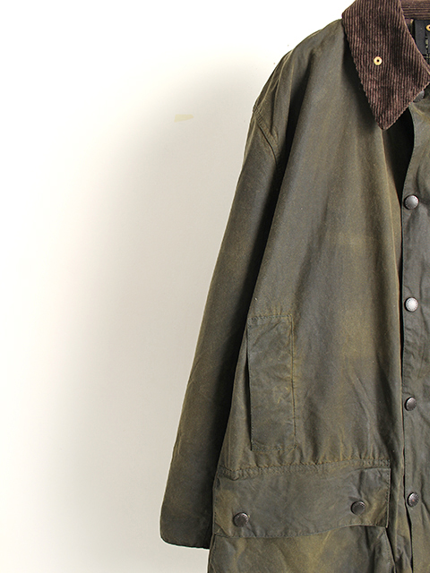 4. 3WARRANT REPROOF BARBOUR BORDER OLIVE size-C46 3ワラントリプルーフバブアーボーダーオリーブ46