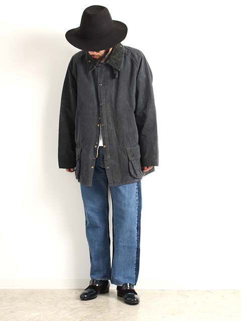 VINTAGE BARBOUR BEAUFORT-NAVY 50 ヴィンテージバブアービューフォート-ネイビー50