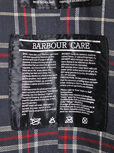 Barbour 旧3ワラント BORDER ブラック サイズ42 バブアー ボーダー