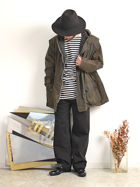 3WARRANT BARBOUR DURHAM-OLIVE48-OIKOS 毎日を楽しく豊かにする洋服 