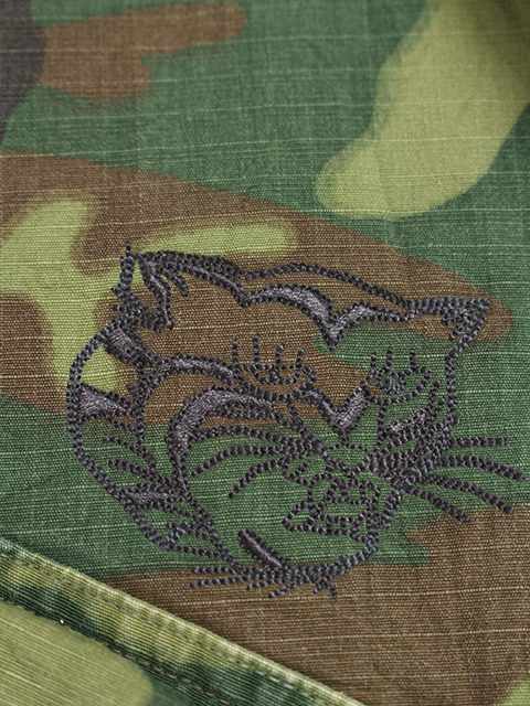 ベトジャン刺繍ジャングルファティーググリーンリーフカモ