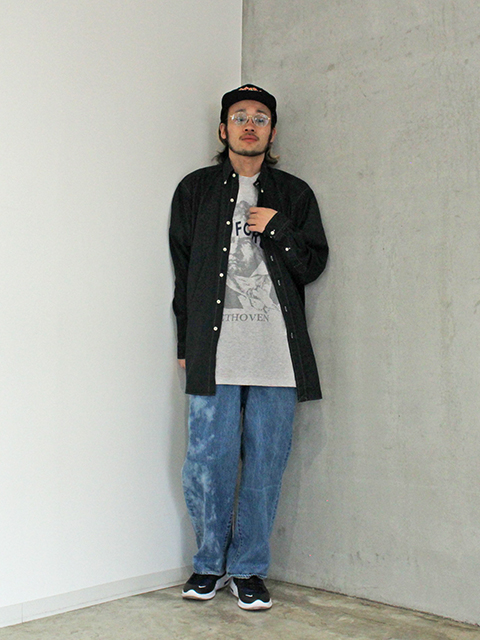 USED】BLACK COLOR RALPH LAURENT BUTTON DOWN SHIRT-OIKOS 毎日を