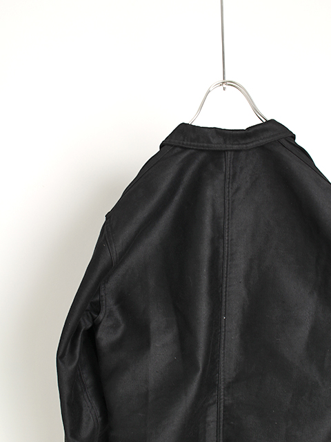 40～50s BLACK MOLESKIN FRENCH WORK JACKET -OIKOS 毎日を楽しく豊か ...