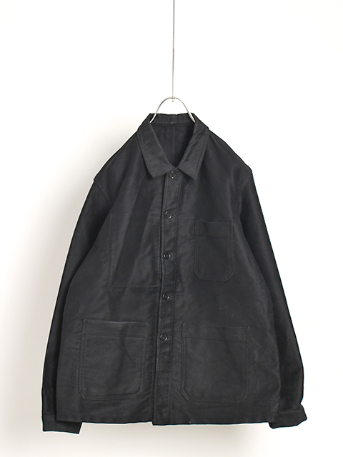 40s VULCAIN BLACK MOLESKIN FRENCH WORK JACKET ヴァルカンブラックモールスキンフレンチワークジャケット