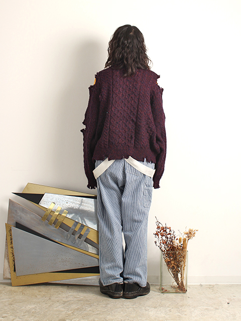 FISHERMAN CRASH KNIT ’IRISH HOMECRAFT’ フィッシャーマンクラッシュニットボルドー