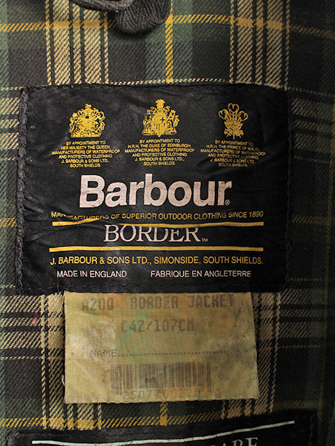 REPROOF BARBOUR BORDER-OLIVE 42 リプルーフバブアーボーダーオリーブ42サイズ