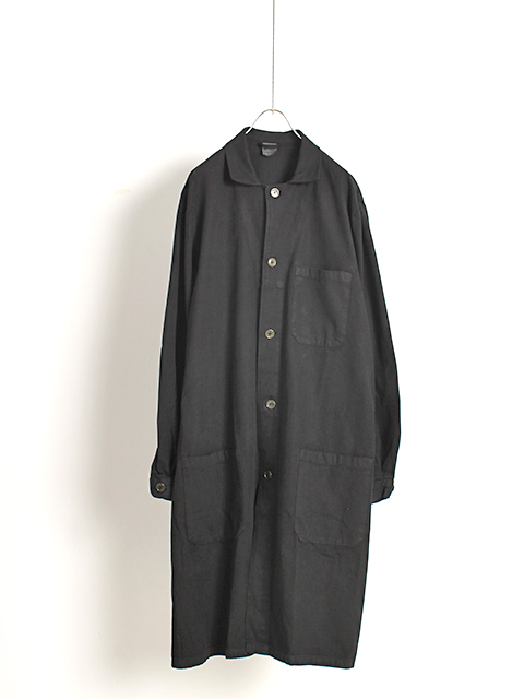 80s CZECH ARMY WORK COAT BLACK DYED-OIKOS 毎日を楽しく豊かにする