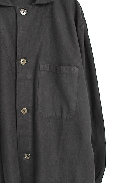 80s CZECH ARMY WORK COAT BLACK DYED-OIKOS 毎日を楽しく豊かにする