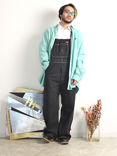 DICKES OVERALL BLACK DYED ディッキーズオーバーオールブラック染め