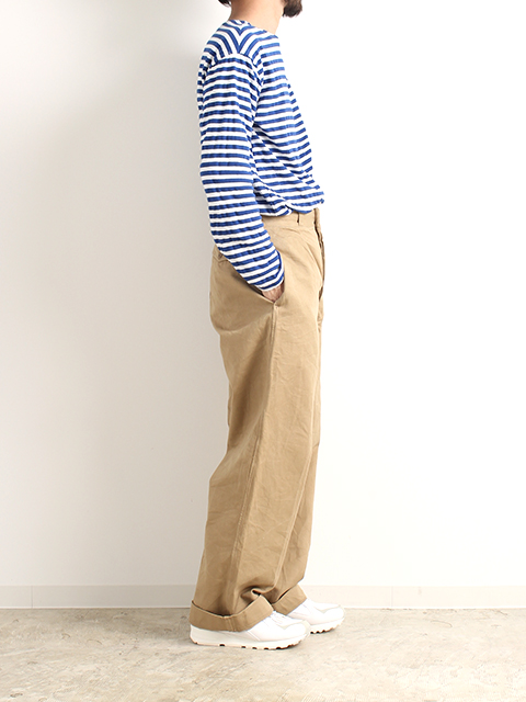 FRENCH ARMY M-52 2TUCK CHINO TROUSERS SIZE33 フランス軍M52 2タックチノトラウザーサイズ33