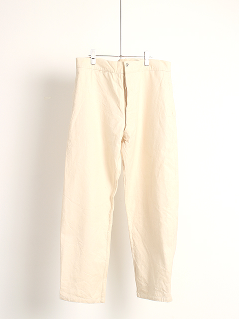 FRENCH ARMY HOSPITAL TROUSERS WHITE - BOTTON LE CABLE-PAINTED 