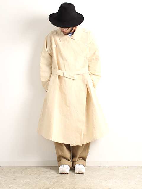 FRENCH ARMY HOSPITAL LINEN COAT-OIKOS 毎日を楽しく豊かにする洋服