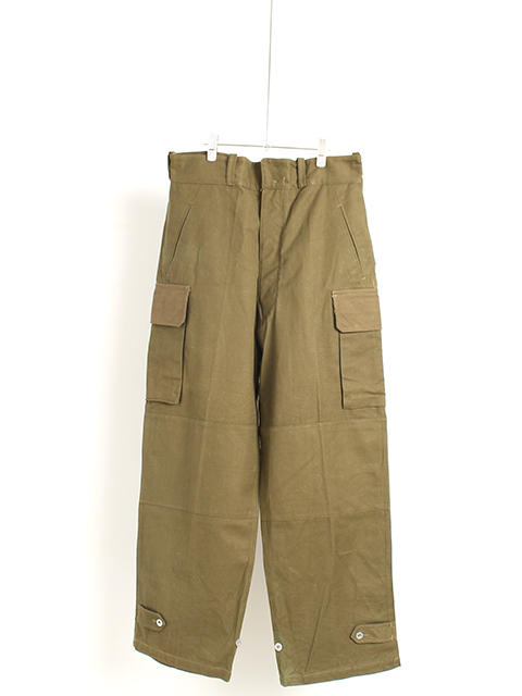 FRENCH ARMY M-47 CARGO TROUSERS 35SIZE ALUMI BUTTON フランス軍M47カーゴ35サイズアルミボタン