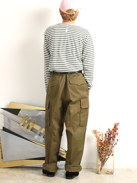 FRENCH ARMY M-47 CARGO TROUSERS 35SIZE ALUMI BUTTON-OIKOS 毎日を 