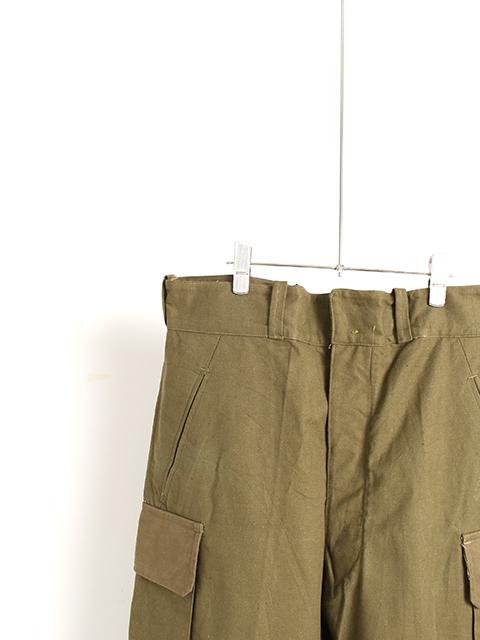 FRENCH ARMY M-47 CARGO TROUSERS 35SIZE ALUMI BUTTON フランス軍M47カーゴ35サイズアルミボタン