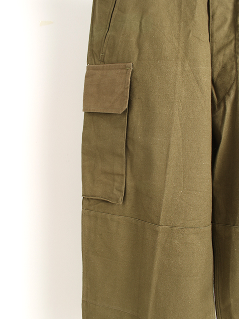 FRENCH ARMY M-47 CARGO TROUSERS 35SIZE ALUMI BUTTON フランス軍M47カーゴ35サイズアルミボタン