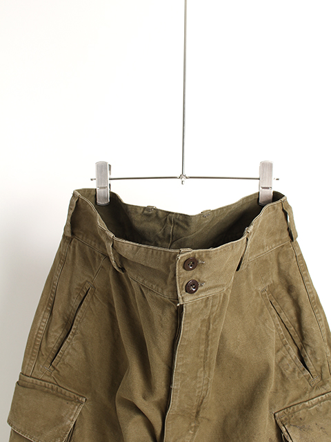 【USED】FRENCH ARMY M-47 CARGO PANTS SIZE-35? フランス軍M47カーゴパンツサイズ35?