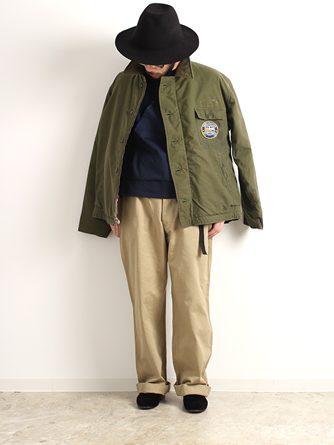 FRENCH ARMY M-52 2TUCK CHINO TROUSERS SIZI34 -OIKOS 毎日を楽しく