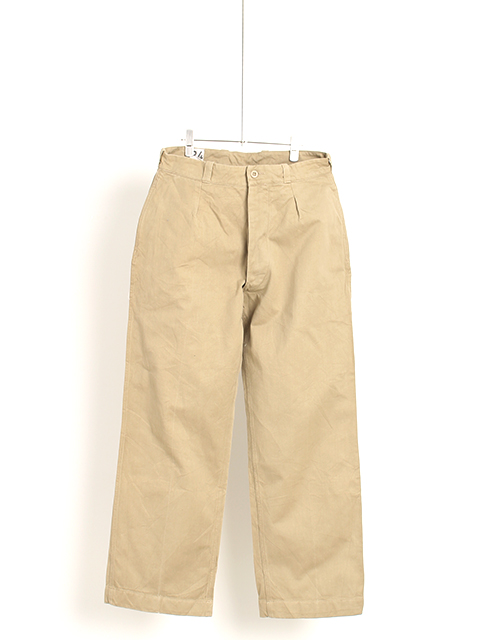 【USED】FRENCH ARMY M-52 2TUCK CHINO TROUSERS SIZE34 フランス軍M52 2タックチノトラウザーサイズ34