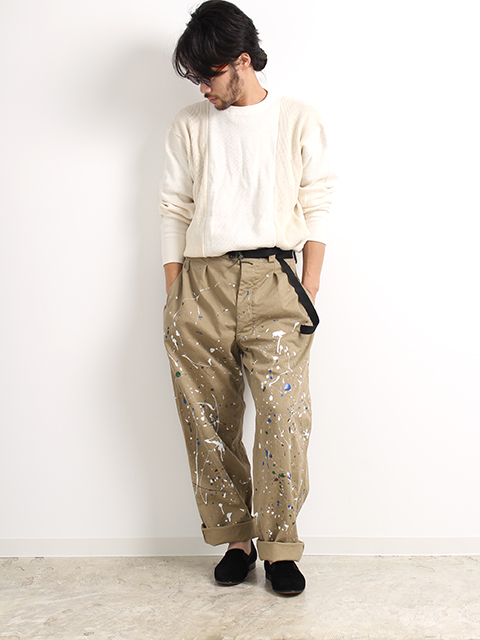 FRENCH ARMY M52 TROUSERS PAINTED-OIKOS 毎日を楽しく豊かにする洋服