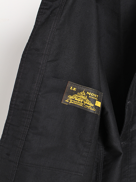 60s LE MONT ST MICHEL BLACK MOLESKIN FRENCH WORK JACKET  モンサンミッシェルブラックモールスキンワークジャケット