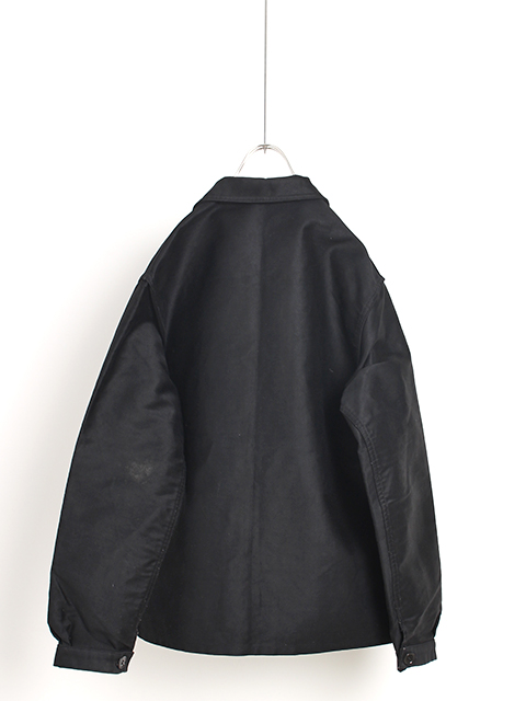 60s LE MONT ST MICHEL BLACK MOLESKIN FRENCH WORK JACKET  モンサンミッシェルブラックモールスキンワークジャケット