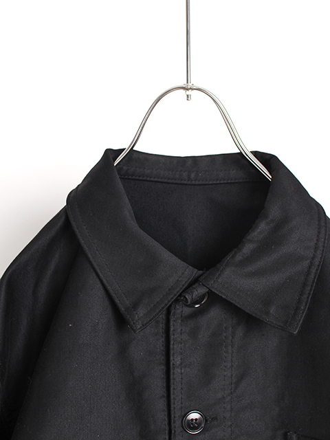 60s LE MONT ST MICHEL BLACK MOLESKIN FRENCH WORK JACKET  モンサンミッシェルブラックモールスキンワークジャケット