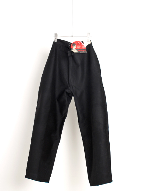 【DEAD STOCK】30s ADOLPHE LAFONT BLACK MOLESKIN WORK PANTS  アドルフラフォンブラックモールスキンワークパンツ