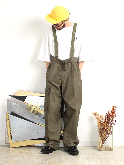 60s GERMAN ARMY SUSPENDER PANTS-OIKOS 毎日を楽しく豊かにする洋服