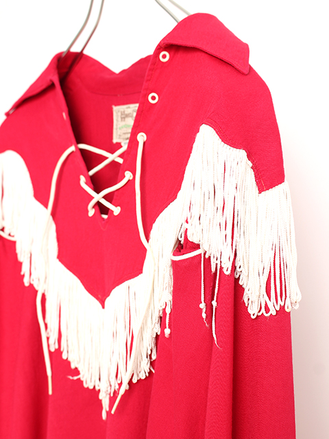 【USED】60s H BAR C FRINGE WESTERN SHIRT エイチバーシーフリンジウエスタンシャツ