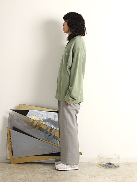 USED】90s JAPAN VINTAGE GRAY MELTON SLACKS-OIKOS 毎日を楽しく豊か