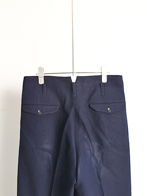 USED】70s JAPAN VINTAGE NAVY GABARDINE TROUSERS-OIKOS 毎日を楽しく ...