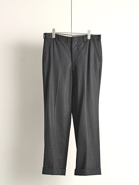 USED】70s? JAPAN VINTAGE MEDIUM GRAY WOOL TROUSERS-OIKOS 毎日を 